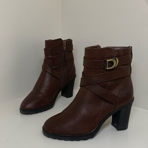 Brown Leather Ankle Boots